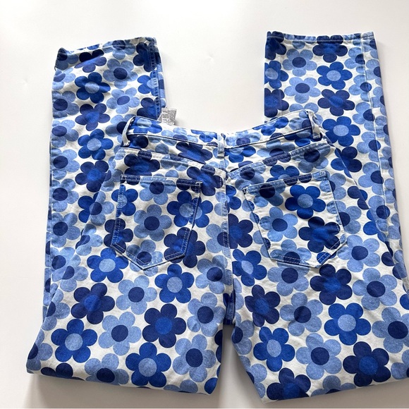 Zara Daisy floral print straight leg High waist jeans Size 6 29 x 31 - Picture 4 of 4